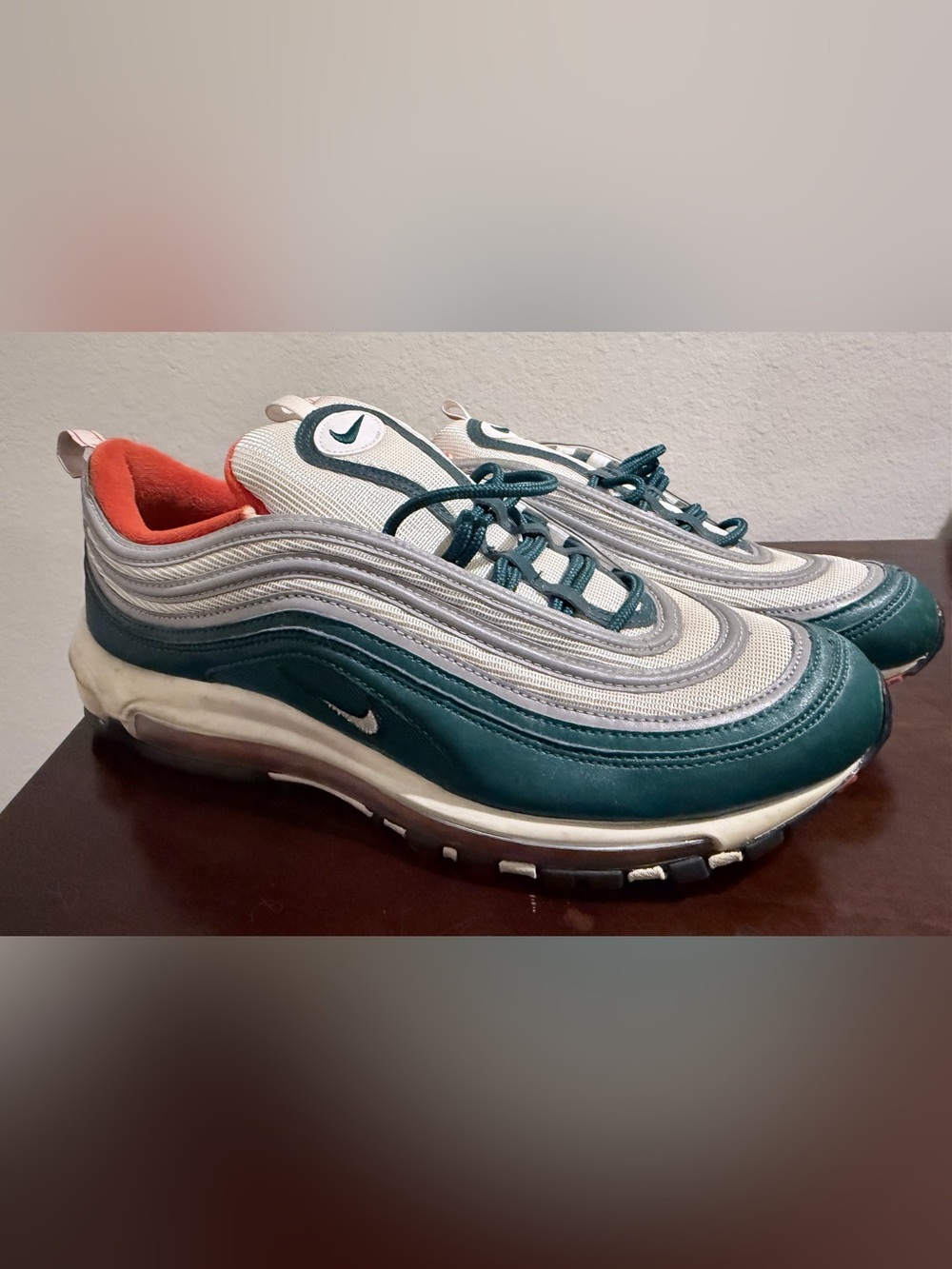 Nike Air Max 97 Neptune Green Cone Orange Men’s 12